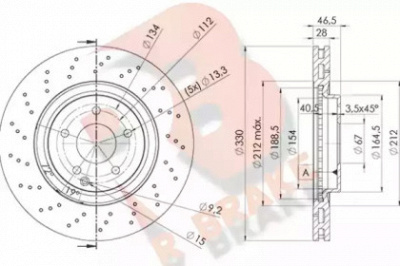 R BRAKE 78rbd26478 -  Тормозной диск